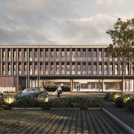 Aussenansicht der Garmin Projektreferenz - Parkplatzbeleuchtung